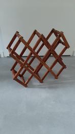 Wijnrek vintage india teak hout indiaas houten wijn rek, Ophalen of Verzenden, Zo goed als nieuw, Hout