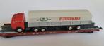 N-spoor, Truck Fleischmann 100 Jahre met lagevloerwagen, Hobby en Vrije tijd, Gelijkstroom, Fleischmann, Wagon, Ophalen of Verzenden