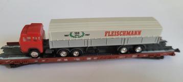 N-spoor, Truck Fleischmann 100 Jahre met lagevloerwagen beschikbaar voor biedingen