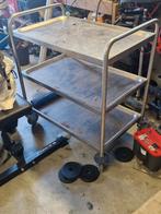RVS horeca Keuken Trolley met Remmen, Ophalen of Verzenden, Gebruikt