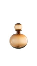 Bottle Chic Effen Bruin Bol - Decoratiefles bruin - Nieuw -, Overige kleuren, Nieuw, Ophalen of Verzenden, Glas