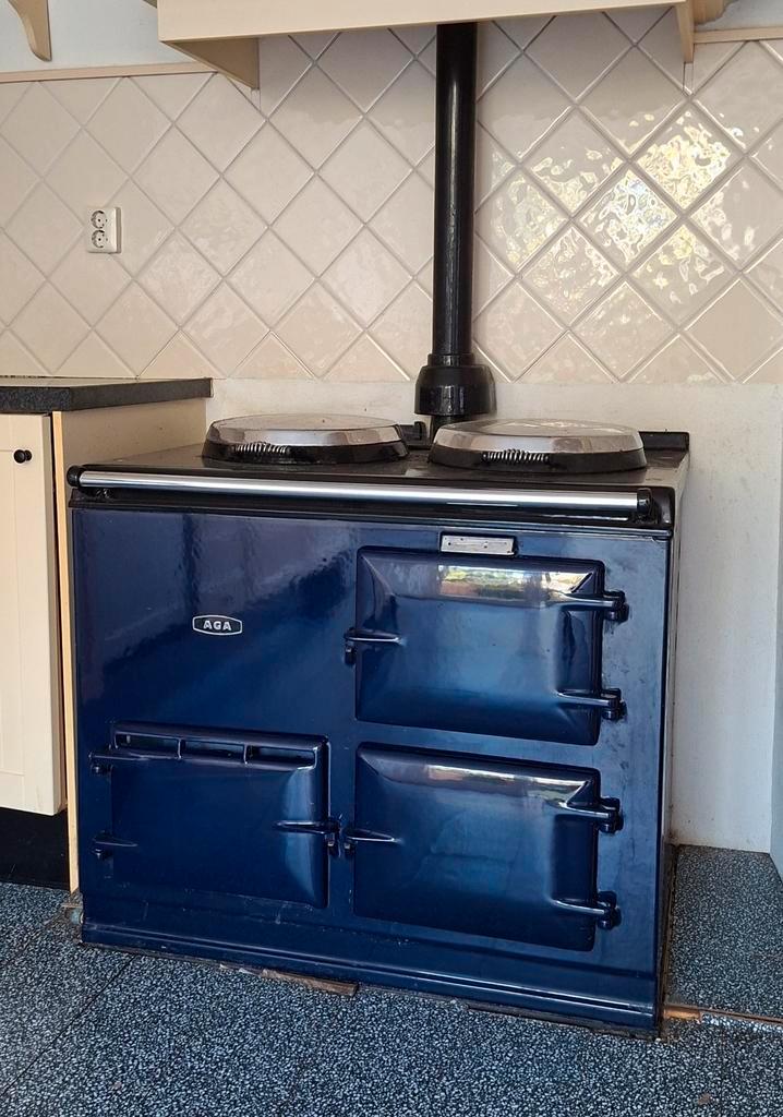 Aga fornuis, Witgoed en Apparatuur, Fornuizen, Gebruikt, Vrijstaand, Gas, 85 tot 90 cm, 60 cm of meer, Ophalen