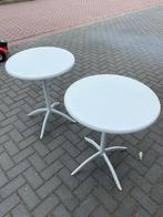 Leuke terrastafels / bijzettafels - 60cm diameter, Ophalen, Gebruikt, Metaal of Aluminium, Rond