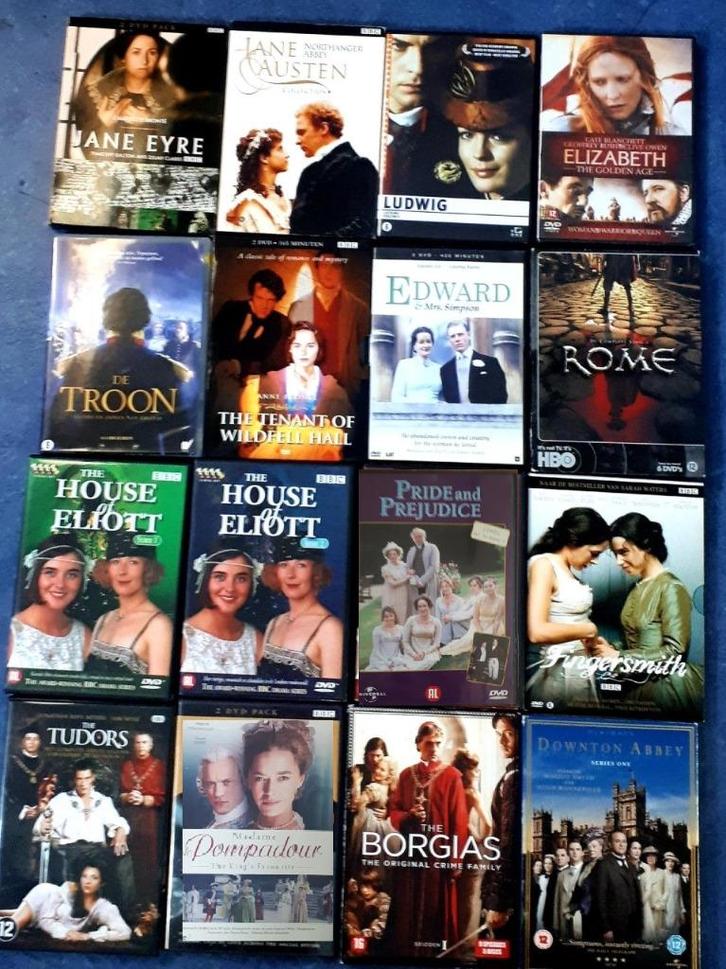 20x DowntonAbbey,Elliot,Victoria, Buccaneers,Tudors,JaneEyre, Cd's en Dvd's, Dvd's | Tv en Series, Zo goed als nieuw, Drama, Boxset