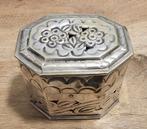 ANTIEK VERZILVERD POTPOURRI BAKJE, Ophalen of Verzenden, Zilver