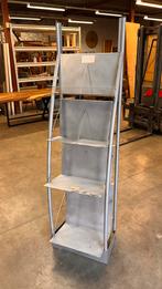 Metalen Boekenstandaard Zilvergrijs, Antiek en Kunst, Ophalen of Verzenden