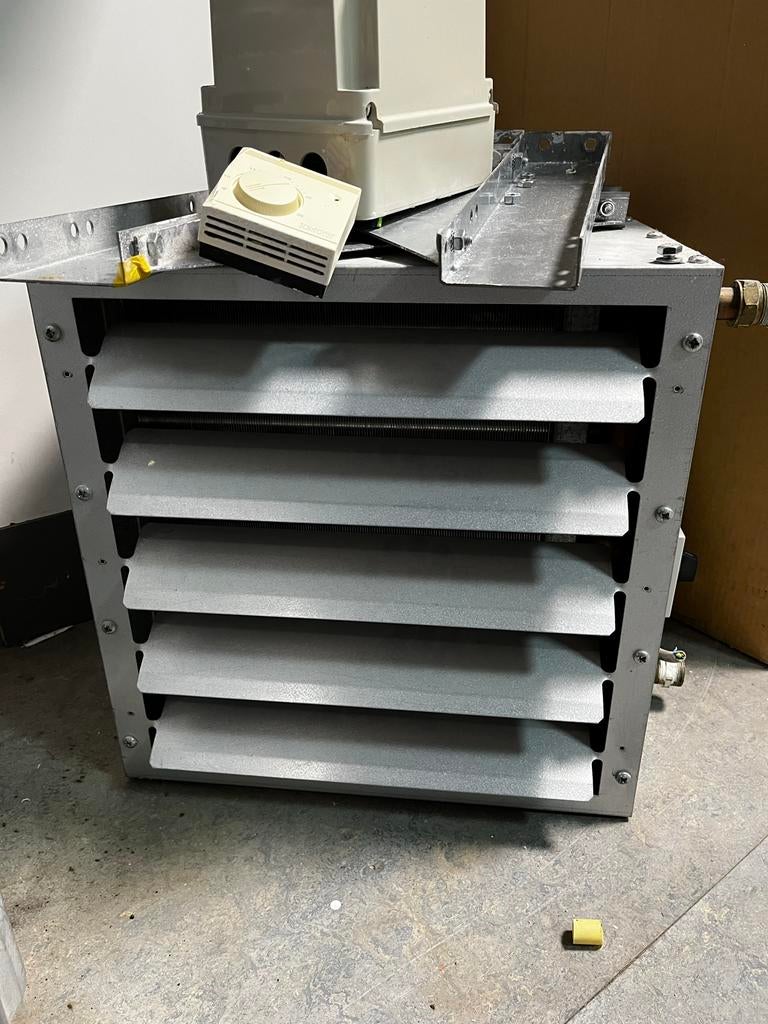 Gas heater 12,9 kW - heteluchtverwarming, Ophalen, 30 tot 80 cm, Gebruikt, Kachel
