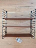 Modulair wandrek , metalen rek teak planken, Huis en Inrichting, Ophalen of Verzenden, Zo goed als nieuw