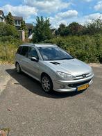 Peugeot 206 1.6 16V SW 2005 Grijs airco Quicksilver, Auto's, Peugeot, Voorwielaandrijving, Zwart, 4 cilinders, Origineel Nederlands