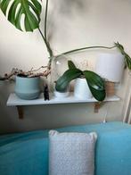 Witte Wandplanken met Houten Beugels, Ophalen, Gebruikt