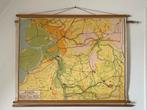 Vintage schoolwandkaart Overijssel – Bos-Zeeman – ca. 1950, Antiek en Kunst, Ophalen, Aardrijkskunde