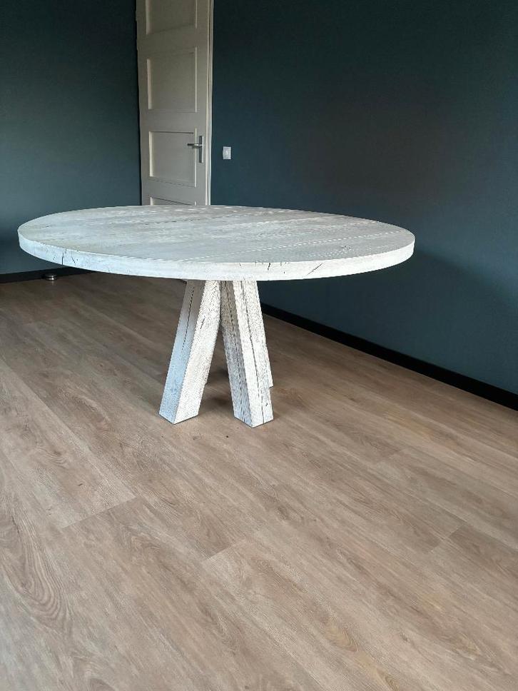 Eetkamertafel massief eiken, Huis en Inrichting, Tafels | Eettafels, Gebruikt, 150 tot 200 cm, 50 tot 100 cm, Vijf personen of meer