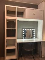 2x witte IKEA Kallax kasten met deurtjes en lades, Huis en Inrichting, Bureaus, Ophalen, Gebruikt