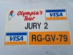 Olympia's Tour origineel Jury  bord in volgauto, Ophalen of Verzenden