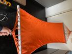 Hangmat katoen oranje eenpersoons, Tuin en Terras, Ophalen, Opvouwbaar, Nieuw, Eenpersoons