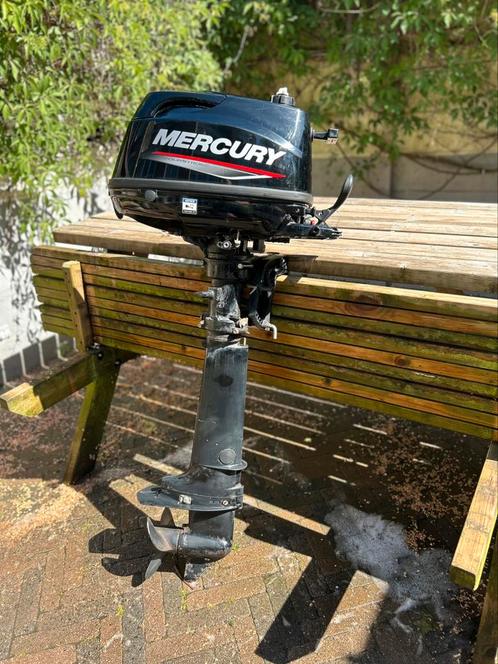 MERCURY 6pk 4-takt langstaart, Watersport en Boten, Buiten- en Binnenboordmotoren, Gebruikt, Benzine, Buitenboordmotor, 5 tot 10 pk