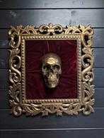 Skull Barok schilderij gothic silly art, Verzamelen, Beelden en Beeldjes, Ophalen of Verzenden, Nieuw