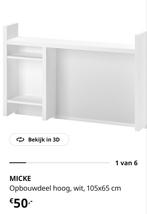Ikea Micke Bureau Opbouw Wit, Ophalen, Zo goed als nieuw, Bureau