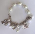 Handgemaakte armband met glasparels (187), Overige materialen, Wit, Nieuw, Ophalen of Verzenden