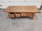 Eiken salon tafel, Huis en Inrichting, Ophalen, Eikenhout, 200 cm of meer, 50 tot 100 cm