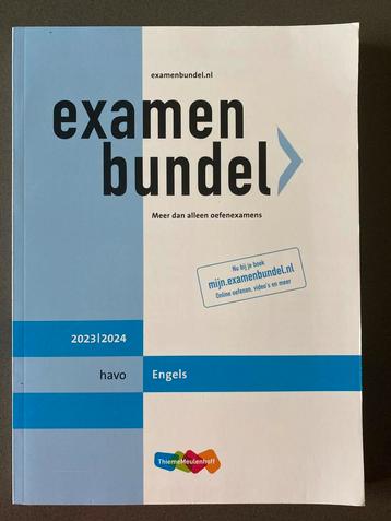Nieuw: examenbumdel Engels havo 2023-2024 beschikbaar voor biedingen