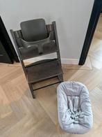 Hazy grey stokke tripp trapp + babyset en newborn, Ophalen of Verzenden, Gebruikt, Meegroeistoel, Stoelverkleiner