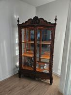 Prachtige pallisander vitrinekast, Huis en Inrichting, 25 tot 50 cm, Overige houtsoorten, Gebruikt, Met deur(en)