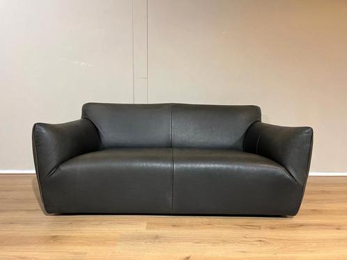 Label Havanna 2,5 zits Bank - Leder - Zwart - Design, Huis en Inrichting, Banken | Sofa's en Chaises Longues, Zo goed als nieuw