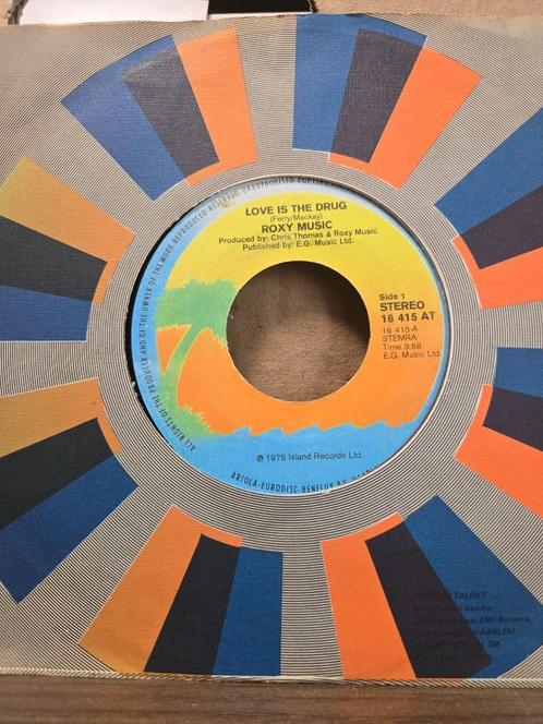 Roxy music - Love is the drug, Cd's en Dvd's, Vinyl Singles, Gebruikt, Single, Pop, 7 inch, Ophalen of Verzenden