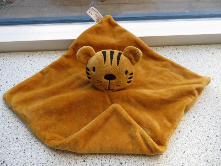 Knuffeldoek Tijger tijgertje van Kruidvat bruin velours, Verzamelen, Poppetjes en Figuurtjes, Nieuw, Ophalen of Verzenden