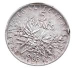 Frankrijk 5 Francs 1963 Zilver, Postzegels en Munten, Munten | Europa | Niet-Euromunten, Ophalen of Verzenden, Frankrijk, Losse munt