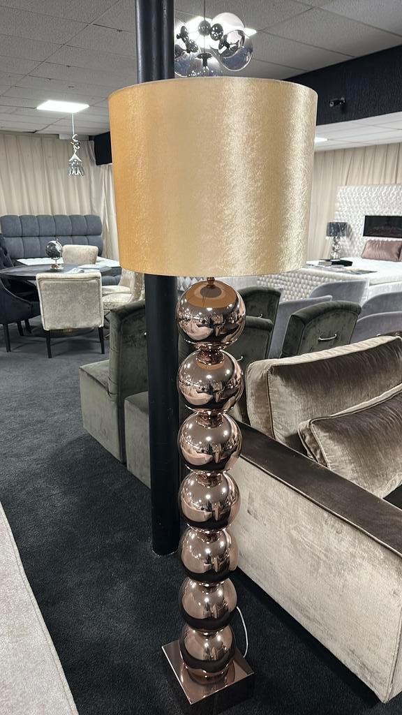 Kuster design Staande Bollamp met gouden kap, Huis en Inrichting, Lampen | Vloerlampen, Nieuw, 150 tot 200 cm, Ophalen