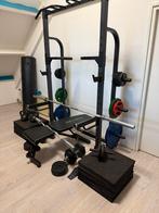 Complete Home Gym - Squatrek, Bankdruk, pullup met gewichten, Sport en Fitness, Fitnessmaterialen, Ophalen, Zo goed als nieuw