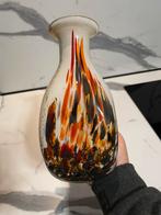 Glaskunst vaas Murano gevlamde glas 21,5 cm, Ophalen of Verzenden