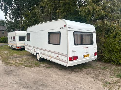 Elddis Cyclone 530 - Enkele Bedden & Voortent - 1999, Caravans en Kamperen, Caravans, Bedrijf, tot en met 4, 1000 - 1250 kg, Treinzit