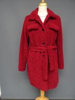 SHEIN maat M, teddy bontjas in wijnrood., Kleding | Dames, Jassen | Winter, Maat 38/40 (M), Ophalen of Verzenden, Zo goed als nieuw