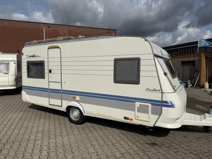 Hobby Excellent 460 UFE bouwjaar 2000 met voortent en luifel, Caravans en Kamperen, Caravans, Bedrijf, tot en met 4, 1000 - 1250 kg