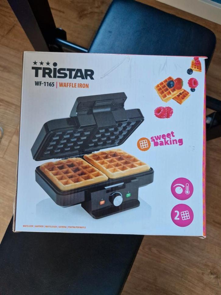 Tristar WF-116S Wafelijzer - Zo goed als nieuw!, Witgoed en Apparatuur, Wafelijzers, Zo goed als nieuw, Uitneembare platen, Vaatmachinebestendige platen