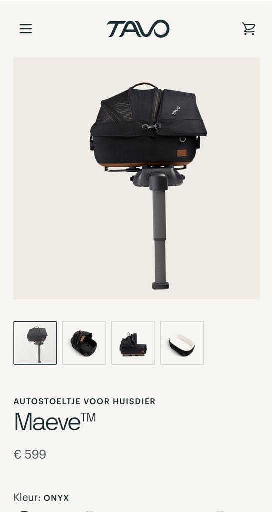 TAVO pets Maeve+isofix auto bench vervoersmand reismand, Dieren en Toebehoren, Hondenhokken, Zo goed als nieuw, Minder dan 65 cm