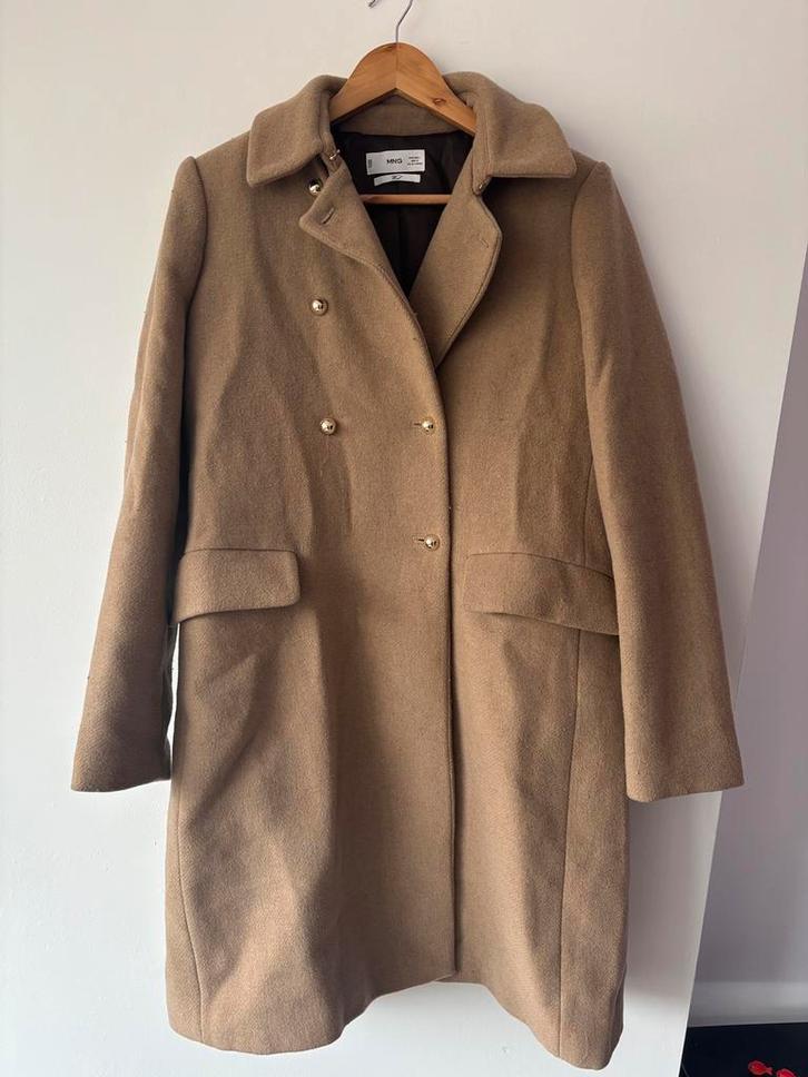 Mango jas maat L, Kleding | Dames, Jassen | Winter, Gedragen, Maat 42/44 (L), Bruin, Ophalen of Verzenden
