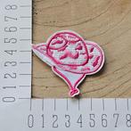 Strijk embleem applicatie Patch Roze cowboy hoed, D, Nieuw, Ophalen of Verzenden, D