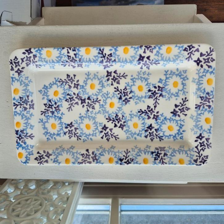 Emma Bridgewater langwerpige serveerschaal Blue Daisy nieuw, Huis en Inrichting, Keuken | Servies, Nieuw, Schaal of Schalen, Overige stijlen