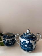 Melk en suiker potje blue willow motief, Ophalen of Verzenden
