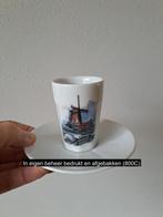 Kop en schotel met molen en schapen, porselein D12.5xH8cm, Antiek en Kunst, Antiek | Porselein, Ophalen of Verzenden