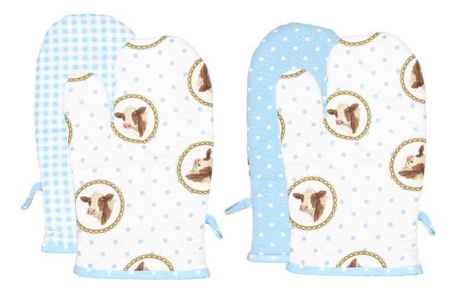 Ovenwanten Happy Cow servies, Huis en Inrichting, Keuken | Servies, Nieuw, Overige typen, Overige stijlen, Overige materialen