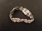 Zilveren Armband met kristallen, Met kristal, Gebruikt, Ophalen of Verzenden, Zilver
