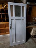 Te koop, mooie stompe paneeldeur met ruitjes, Ophalen, Zo goed als nieuw, Binnendeur, 200 tot 215 cm