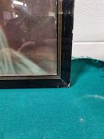 -	Kersen meisje prent vintage in lijst, Huis en Inrichting, Woonaccessoires | Schilderijen, Tekeningen en Foto's, Ophalen of Verzenden