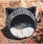 Rieten Cathouse Zwart, Dieren en Toebehoren, Kattenmanden, Ophalen of Verzenden, Zo goed als nieuw, Riet