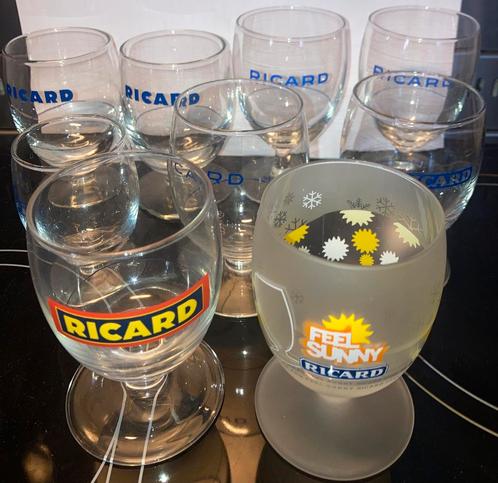 9 Ricard glazen Prijs is per Glas!!!!!, Antiek en Kunst, Curiosa en Brocante, Verzenden